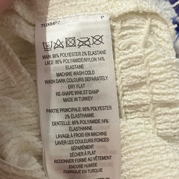 French Connection Vicki White Lace Blouse with Peplum - Picture 7 of 7